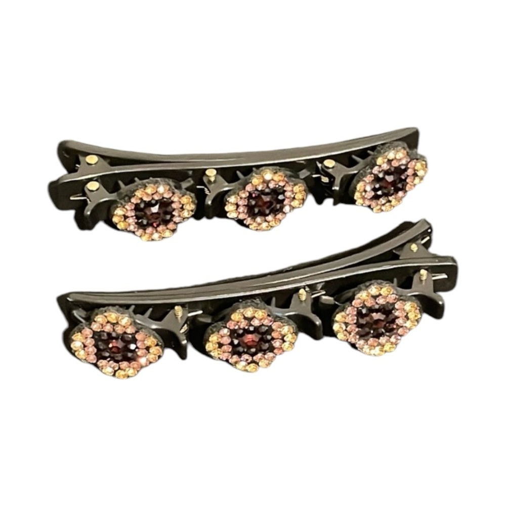 Elegant Pink and Red Hair Clips